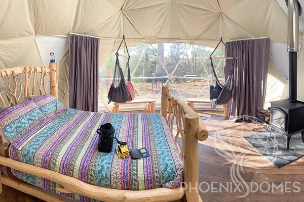 PHOENIX DOMES Geodesic Domes Phoenix Domes - Light Frame 4 Season Glamping Package Dome - 20'/6m