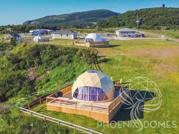 PHOENIX DOMES Geodesic Domes Phoenix Domes - Light Frame 4 Season Glamping Package Dome - 20'/6m