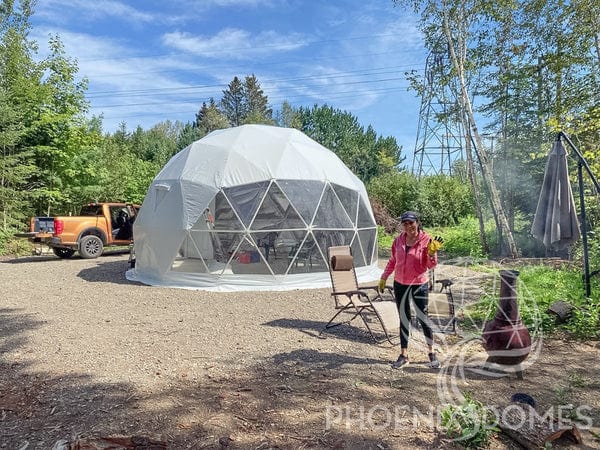 PHOENIX DOMES Geodesic Domes Phoenix Domes - Light Frame 4 Season Glamping Package Dome - 20'/6m