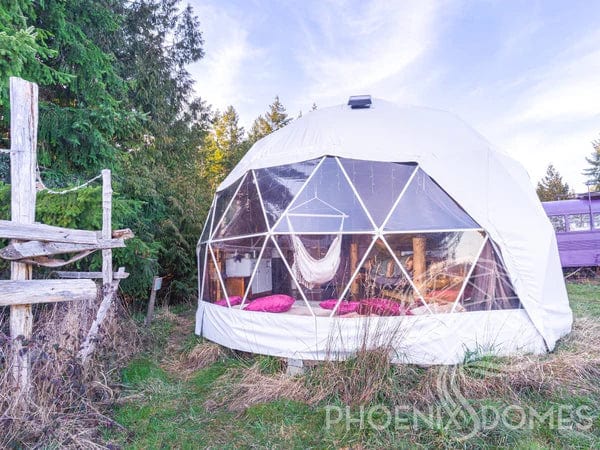 PHOENIX DOMES Geodesic Domes Phoenix Domes - Light Frame 4 Season Glamping Package Dome - 20'/6m