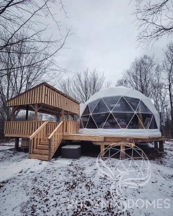 PHOENIX DOMES Geodesic Domes Phoenix Domes - Light Frame 4 Season Glamping Package Dome - 20'/6m