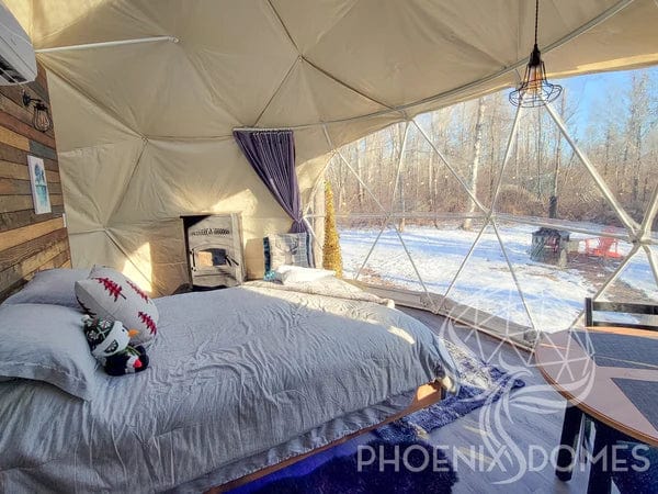 PHOENIX DOMES Geodesic Domes Phoenix Domes - Light Frame 4 Season Glamping Package Dome - 20'/6m