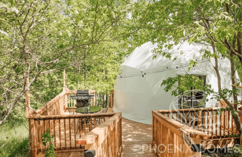 PHOENIX DOMES Geodesic Domes Phoenix Domes - Medium Frame 4 Season Glamping Package Dome - 16'/5m