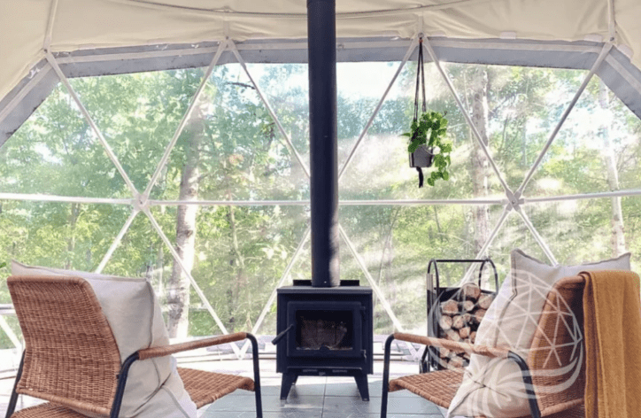 PHOENIX DOMES Geodesic Domes Phoenix Domes - Medium Frame 4 Season Glamping Package Dome - 16&#39;/5m