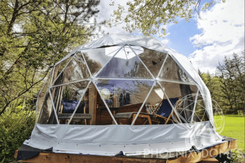 PHOENIX DOMES Geodesic Domes Phoenix Domes - Medium Frame 4 Season Glamping Package Dome - 16'/5m