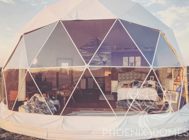 PHOENIX DOMES Geodesic Domes Phoenix Domes - Medium Frame 4 Season Glamping Package Dome - 20'/6m