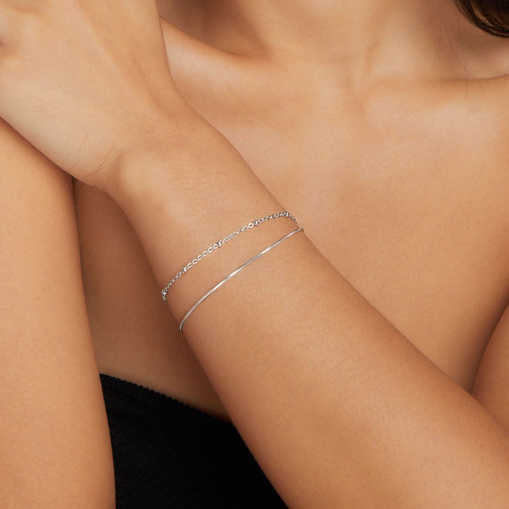 Pia silver layered bracelet 666140