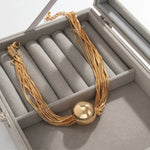 Load image into Gallery viewer, Posh Multi Layered Chain Ball Necklace and Bracelet
