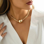 Load image into Gallery viewer, Posh Multi Layered Chain Ball Necklace and Bracelet
