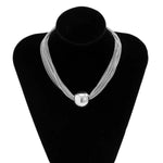 Load image into Gallery viewer, Posh Multi Layered Chain Ball Necklace and Bracelet

