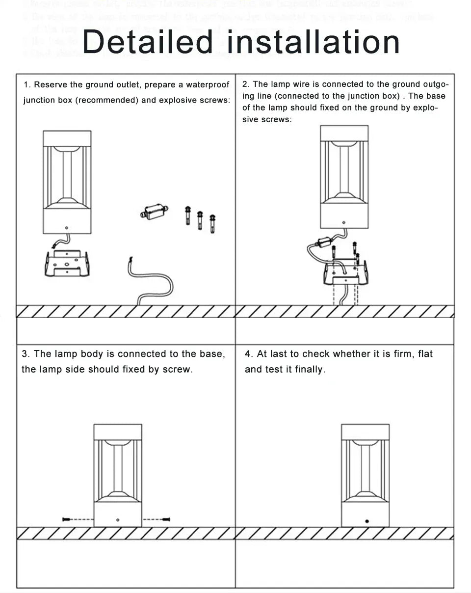 PREMIER HOME FIXTURES Outdoor Light Black Modern Outdoor LED Bollard Light