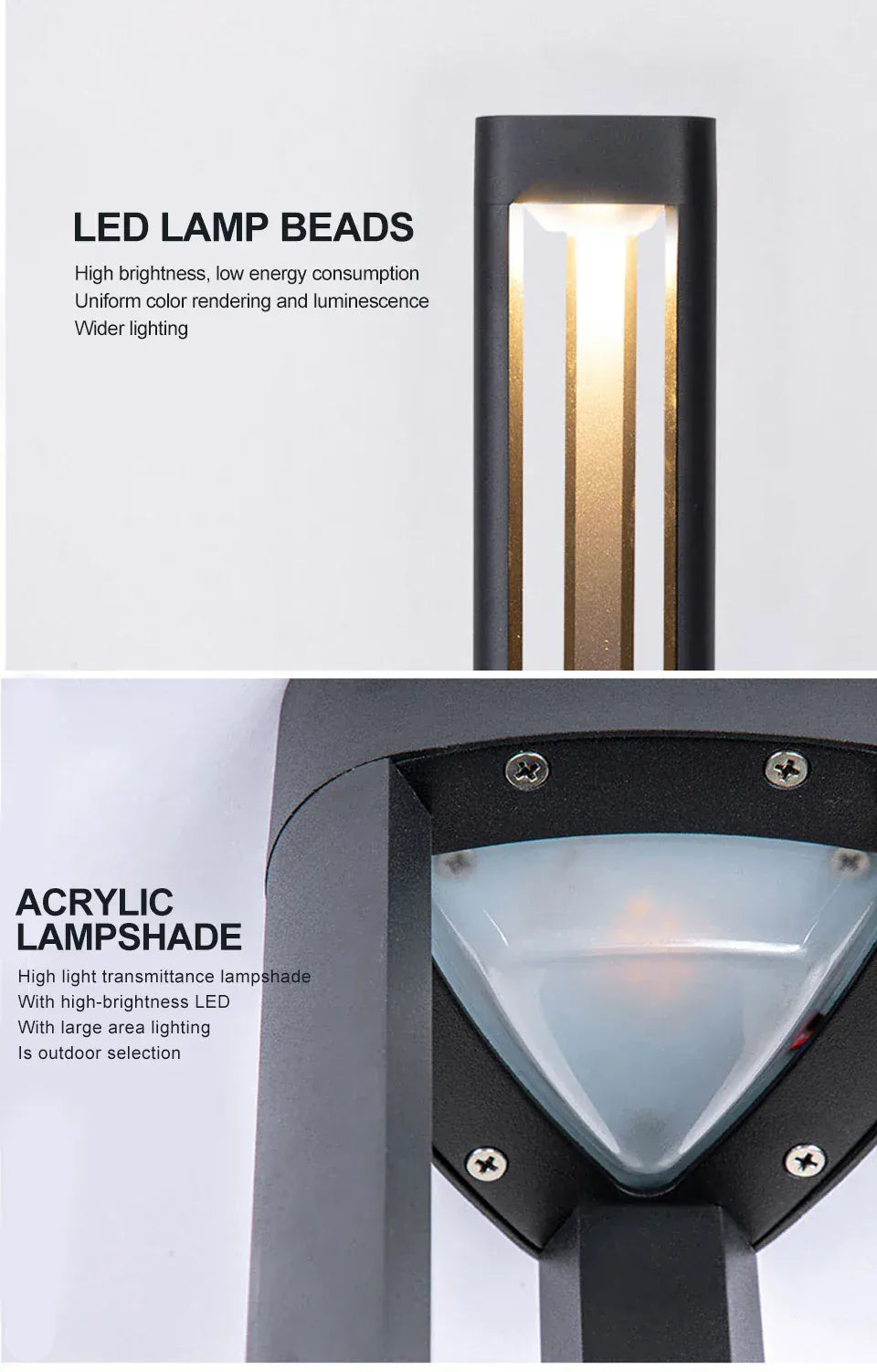 PREMIER HOME FIXTURES Outdoor Light Black Modern Outdoor LED Bollard Light