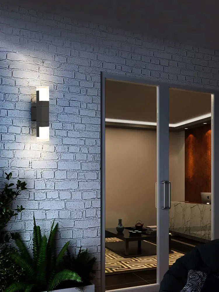 PREMIER HOME FIXTURES Outdoor Light Black Modern Outdoor LED Wall Sconce with PIR Sensor