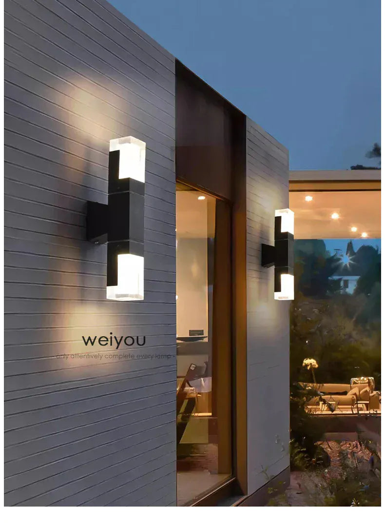 PREMIER HOME FIXTURES Outdoor Light Black Modern Outdoor LED Wall Sconce with PIR Sensor