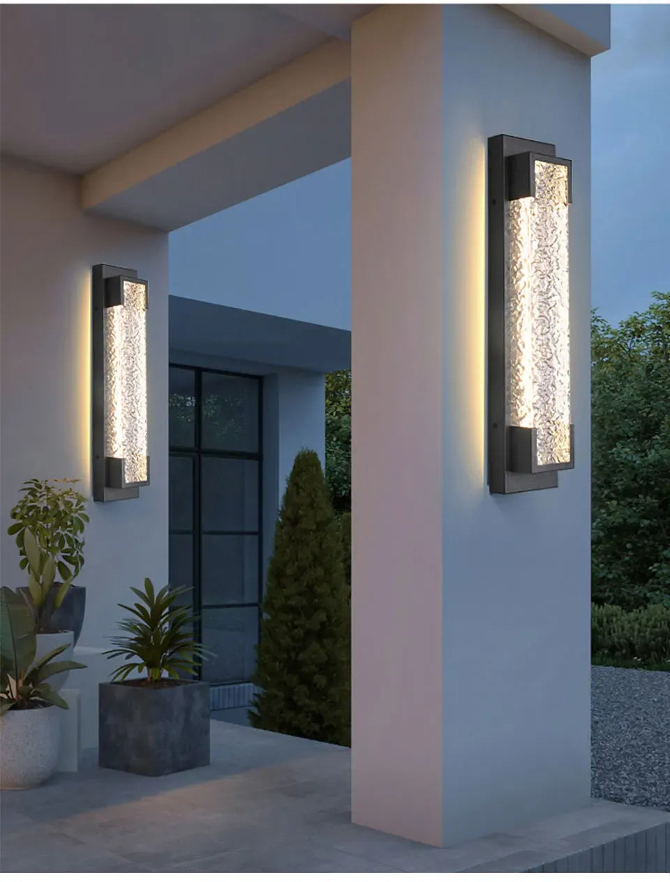 PREMIER HOME FIXTURES Outdoor Light Dimmable Outdoor LED Wall Sconce In Stainless Steel