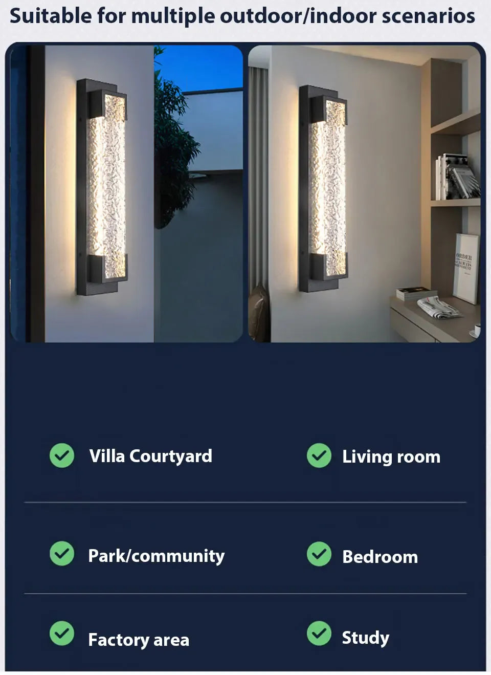 PREMIER HOME FIXTURES Outdoor Light Dimmable Outdoor LED Wall Sconce In Stainless Steel