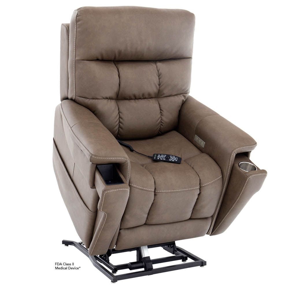 PRIDE 3-Position Lift Chair + Vivalift Ultra Lift Chair Recliner With Footrest Extension &amp; Battery Backup - Pride PLR4955