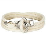 Load image into Gallery viewer, Elegant Sea Turtle Bracelet white rope bracelet with silver clasp displayed on a white background.
