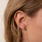 Load image into Gallery viewer, Eman Gold Heart Stud Earrings
