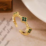 Load image into Gallery viewer, Resizable Trio Textured Floral Rings
