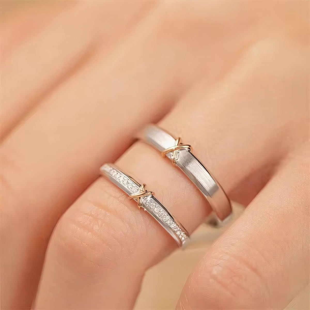 Romantic x couples rings 743756