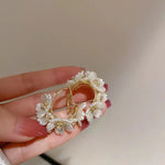 Load image into Gallery viewer, Round Floral Accented Elegant Earrings
