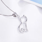 Load image into Gallery viewer, Cute Cat Pendant Hollow Necklace
