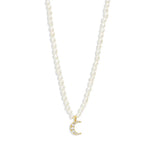 Load image into Gallery viewer, S925 Dainty Diamond Charm Pearl Necklace

