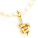 Load image into Gallery viewer, S925 Dainty Diamond Charm Pearl Necklace

