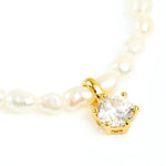 Load image into Gallery viewer, S925 Dainty Diamond Charm Pearl Necklace
