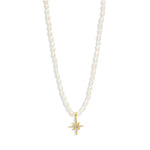 Load image into Gallery viewer, S925 Dainty Diamond Charm Pearl Necklace
