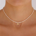 Load image into Gallery viewer, S925 Dainty Diamond Charm Pearl Necklace
