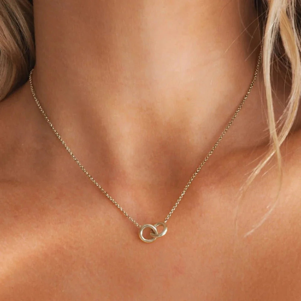 S925 dainty forever linked necklace 452298