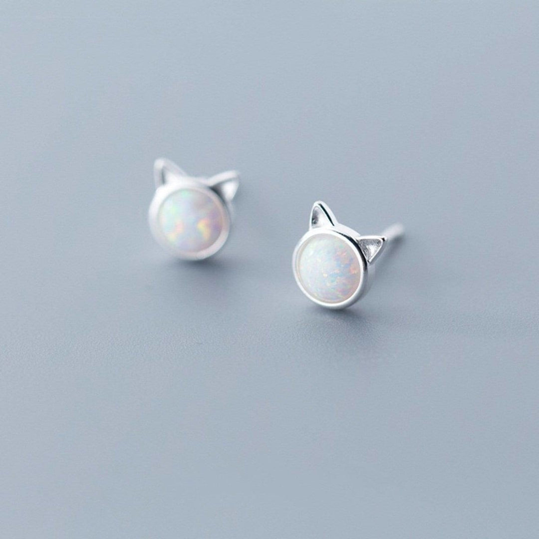 Sepideh Opal Stone Cat Earrings