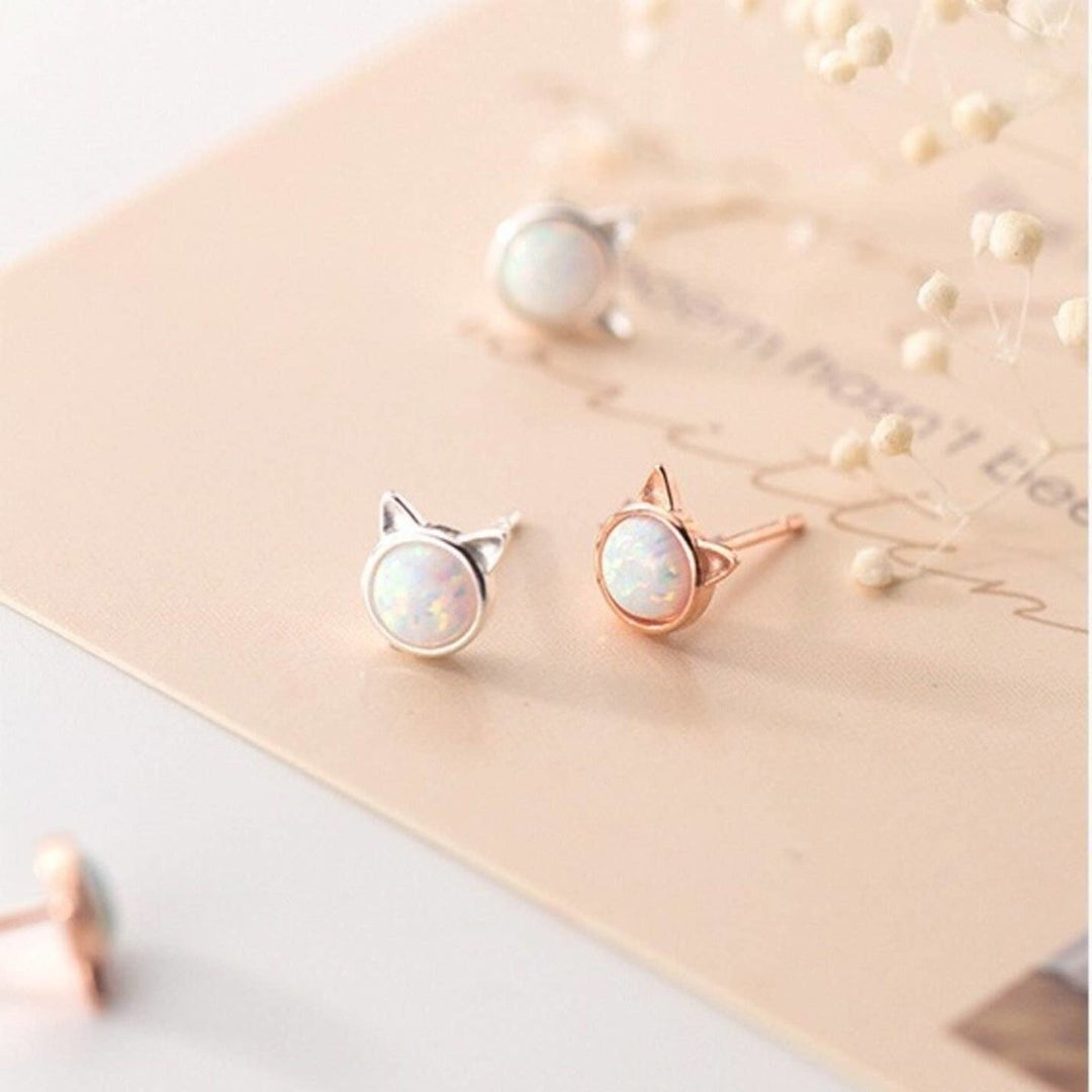 Sepideh Opal Stone Cat Earrings