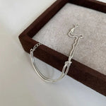 Load image into Gallery viewer, S925 Twisted Knot Round Bar Bracelet
