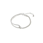 Load image into Gallery viewer, S925 Twisted Knot Round Bar Bracelet
