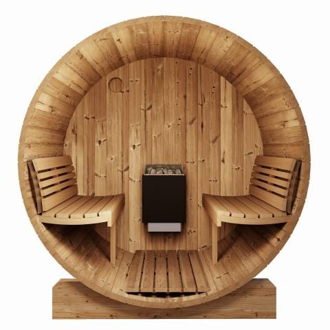 SAUNALIFE Barrel Sauna Package SaunaLife E7G Barrel Sauna with Harvia Sauna Heater - MODELE7G/M3