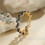Load image into Gallery viewer, Scattered Cubic Diamonds Dainty Ring
