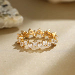Load image into Gallery viewer, Scattered Cubic Diamonds Dainty Ring
