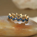 Load image into Gallery viewer, Scattered Cubic Diamonds Dainty Ring
