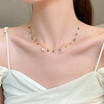 Load image into Gallery viewer, Scattered Dainty Crystals Choker Necklace
