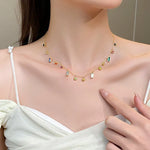 Load image into Gallery viewer, Scattered Dainty Crystals Choker Necklace
