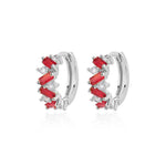 Load image into Gallery viewer, Scattered Diamonds Hoop Earrings
