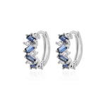 Load image into Gallery viewer, Scattered Diamonds Hoop Earrings
