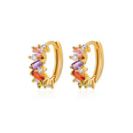 Load image into Gallery viewer, Scattered Diamonds Hoop Earrings
