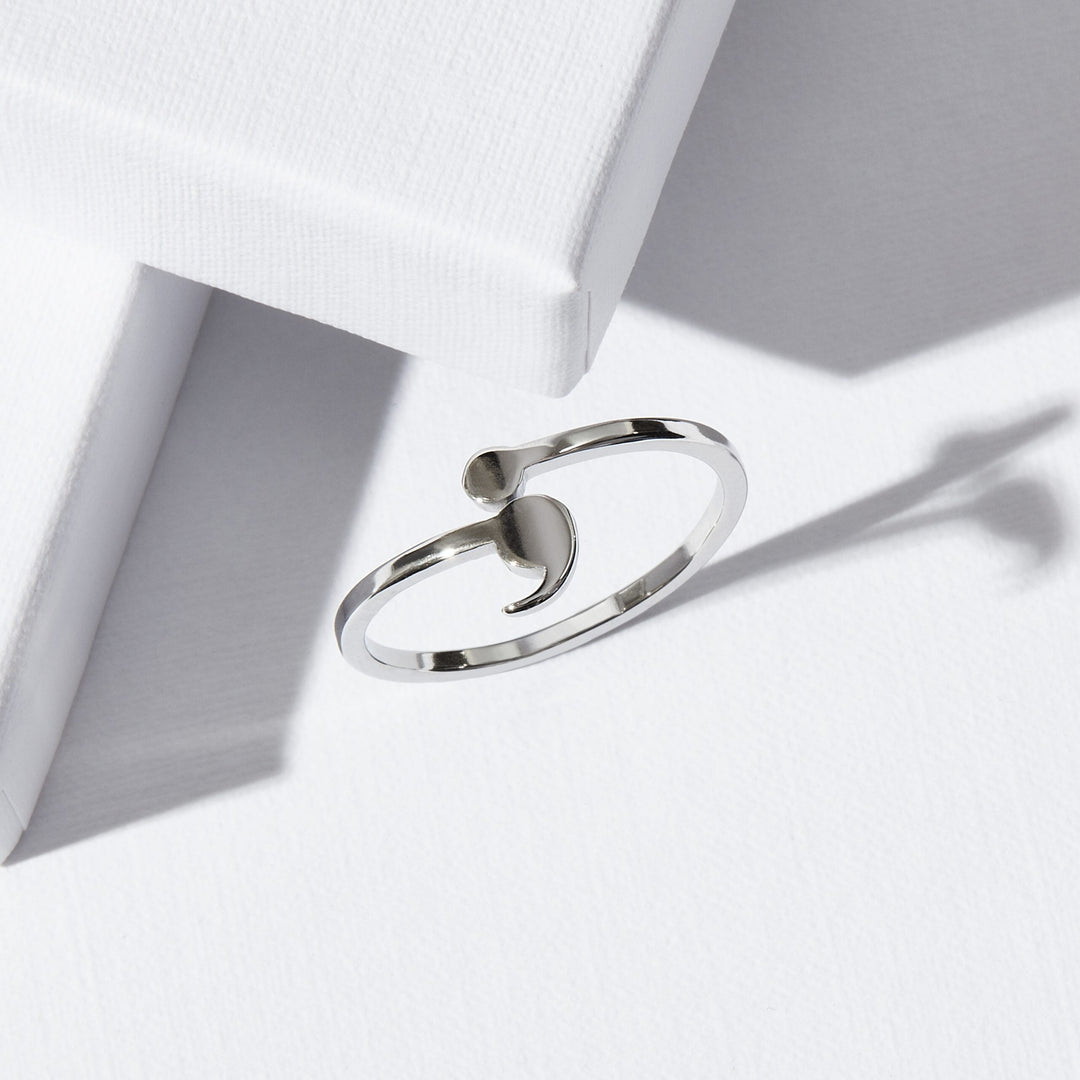 Sleek Semicolon-Resilience Ring