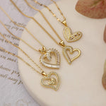 Load image into Gallery viewer, Shimmering Diamond Accented Heart Necklaces
