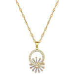 Load image into Gallery viewer, Shimmering Floral Diamond Necklace and Earrings
