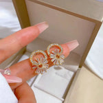 Load image into Gallery viewer, Shimmering Floral Diamond Necklace and Earrings
